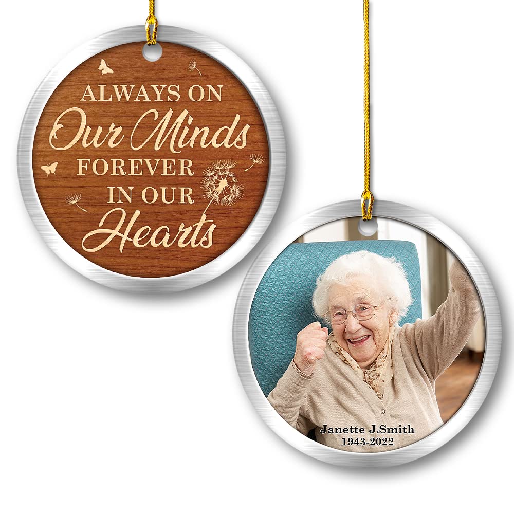 SANDJEST Personalized Grandmother Grandfather Memorial Ornament Custom
